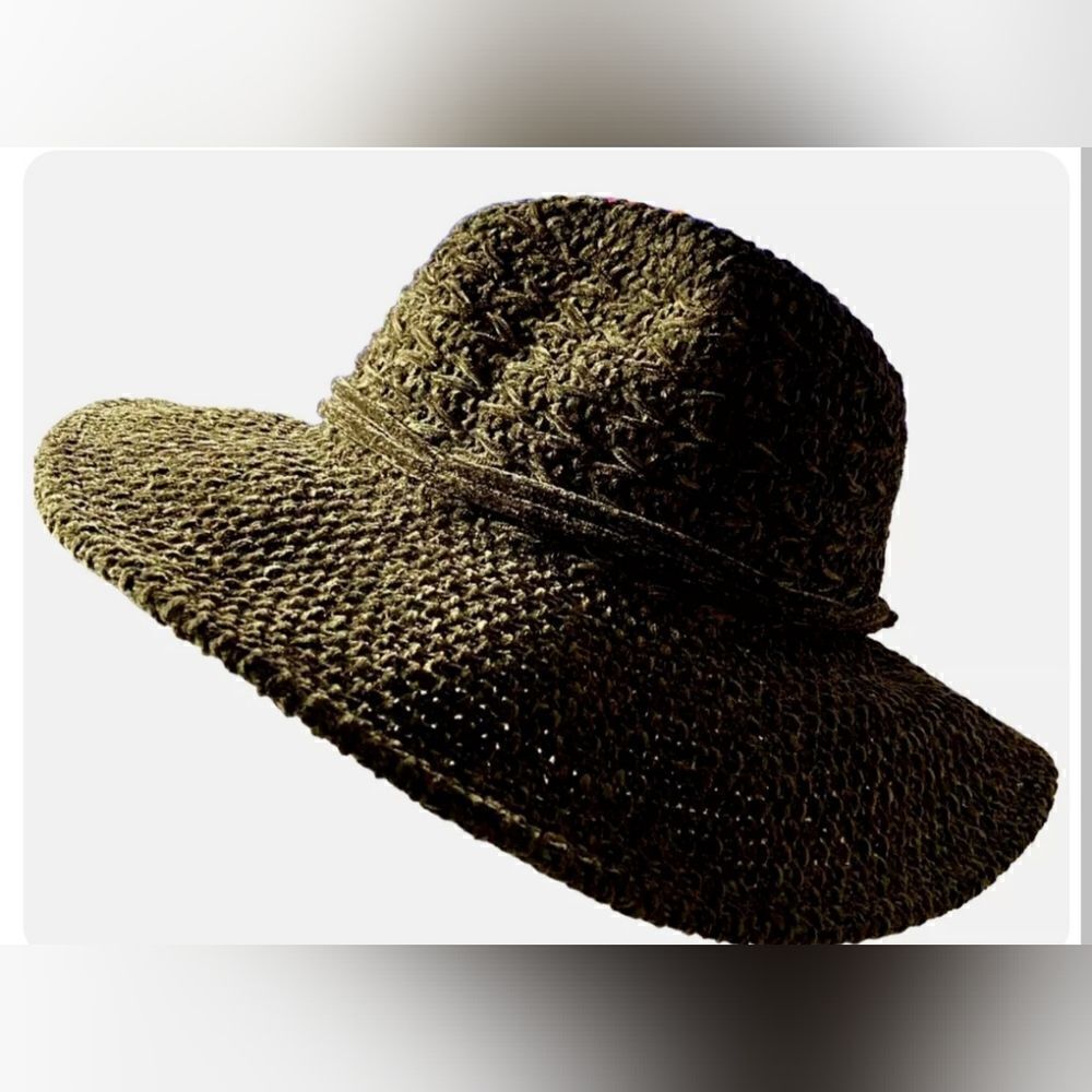 Four Buttons by San Diego Hat Co. Green Chenille Women's Fedora
